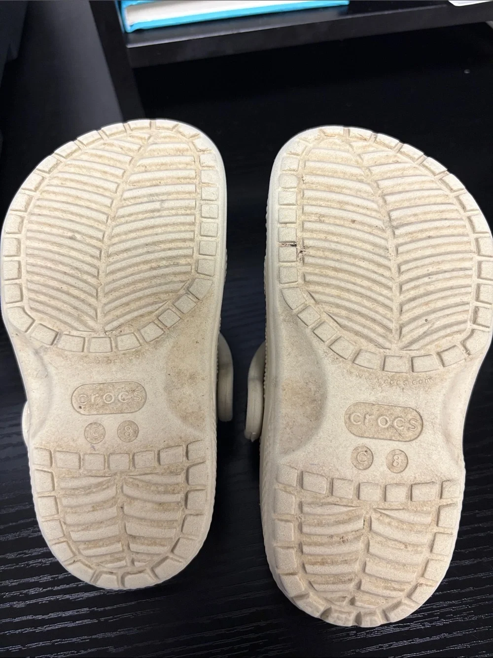Kids Cream Crocs with Character Charms
